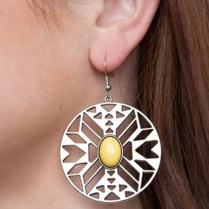 BUNDLE 5 FOR 25. Western yellow and silver earrings.